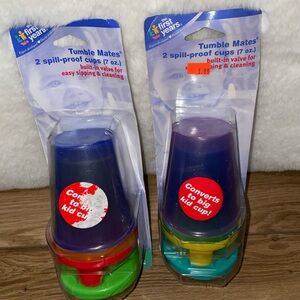 Vintage 1991 The First Years Tumble Mates Spill Proof Cups 7oz NOS NEW